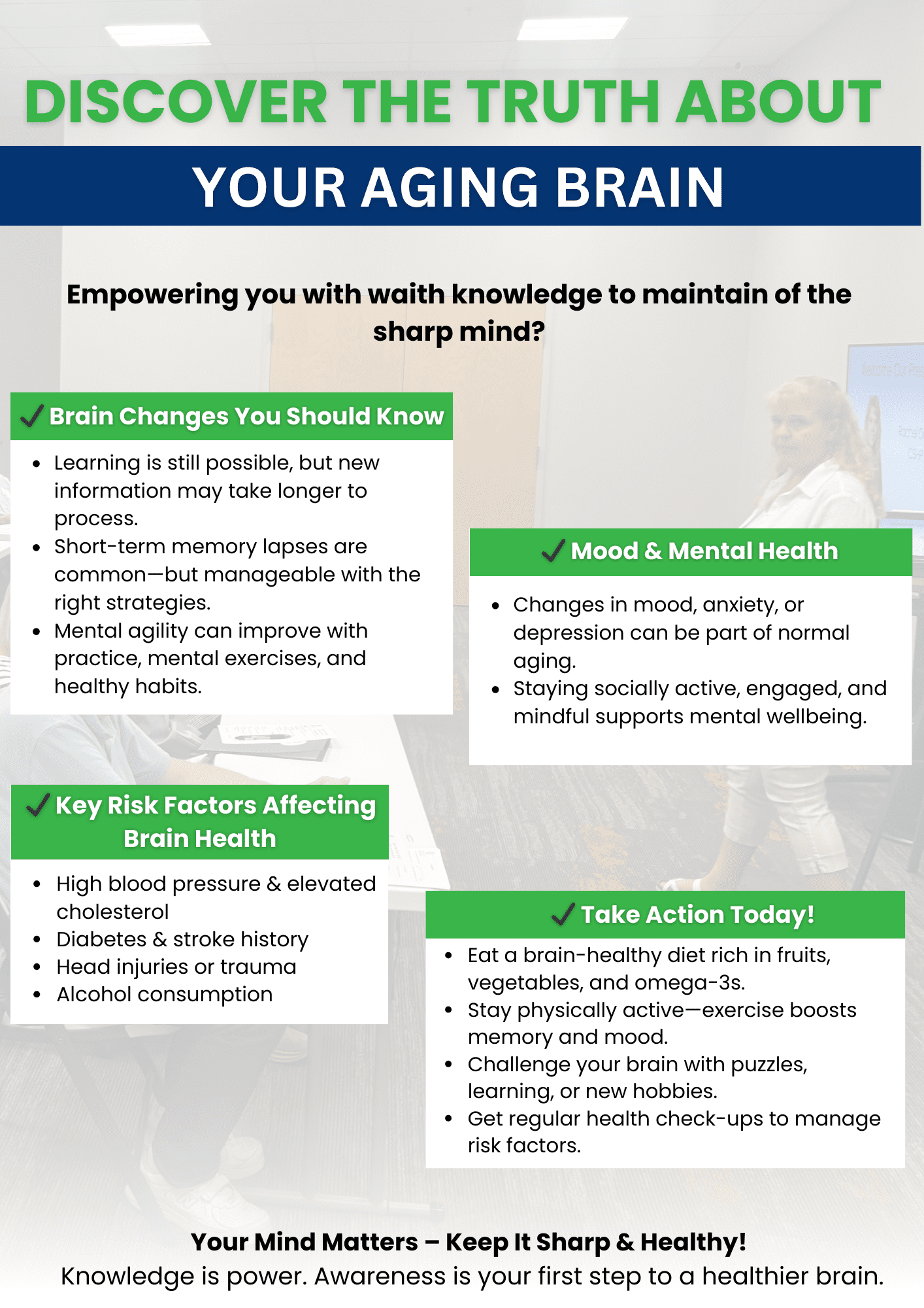 LEARN THE TRUTH ABOUT YOUR AGING BRAIN Legacy Learning Series